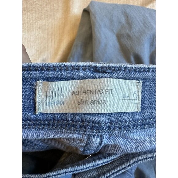 J Jill Jeans Womens 6 Tall Authentic Fit Slim Ankle Light Wash Blue Denim Pants - Picture 4 of 7